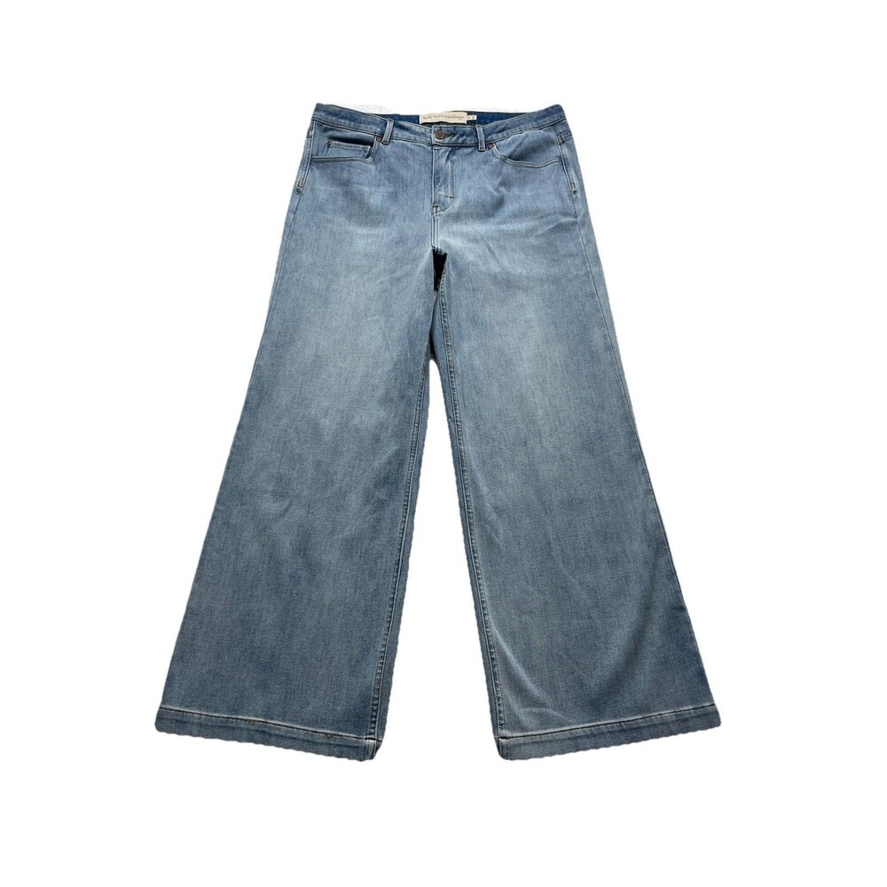 Soft Surroundings Jeans Womens 16 Plus Wide Leg Trousers Lagenlook Boho Cowgirl